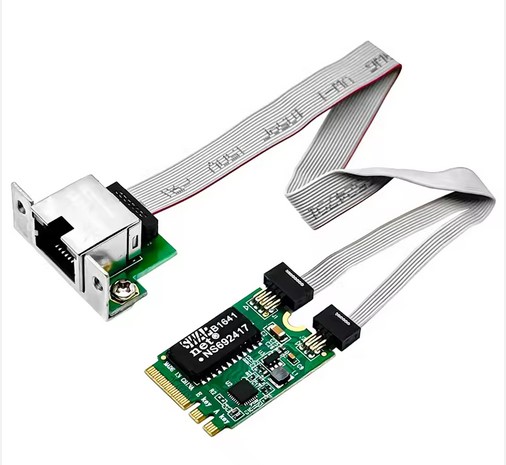 M.2 A+E Gigabit Network Interface RJ45 LAN 1000M RTL8111H Chip Ethernet Adapter for Desktop and IPC and Server