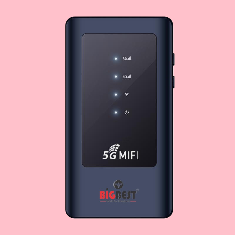 BIGBEST B81 5G Wi Fi Dongle with All 4G/ 5G SIM Network Support Plug & Play download 2.7 Gbps & 4400mAh Rechargeable Battery WiFi Hotspot