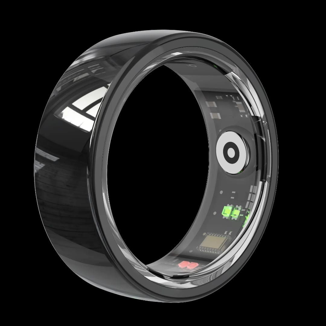 Gesture Control 5ATM Waterproof Heart Rate Monitor Ceramic Smart Ring Men Women Fitness Sport Tracker R12 Smart Ring